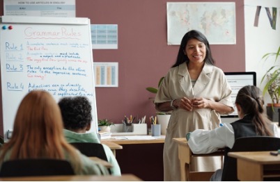 Teacher in a classroom setting